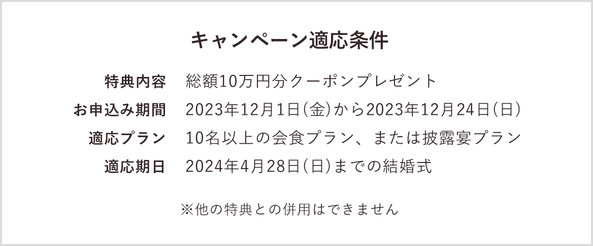 キャンペーン適応条件